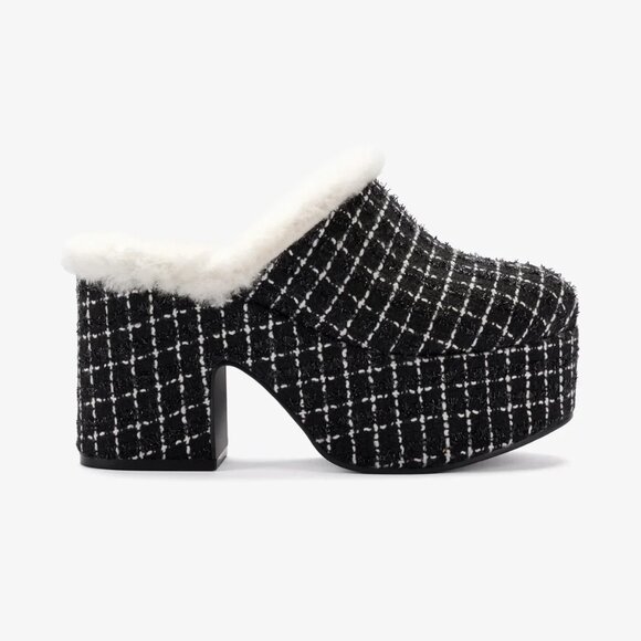 NEW LARROUDE Made In Brazil Miso Platform Lined Mules, black for women 925 13t7 - Picture 7 of 10